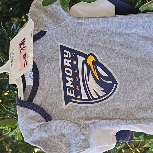 3-6 Months NWT Emory Eagles Fan Kids One Piece - Purple and Gray BABY - Picture 5 of 9